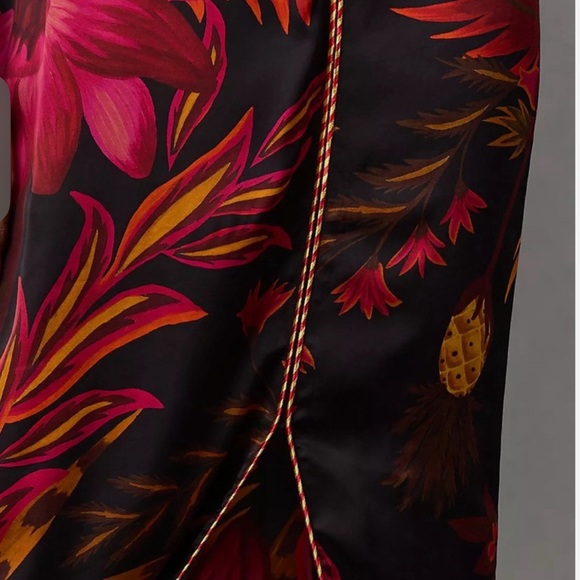 FARM Rio Asymmetrical Skirt in Black and Pink Floral - Picture 4 of 5